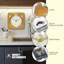 Infinity Instruments - Horloge murale rétro - Horloge carrée de 9 pouces - Mid-Century silencieux - Horloge de cuisine - Horloge murale de salle à manger - Horloge murale rétro - Safran