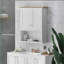 Armoire de salle de bain murale avec 2 portes et tablette réglable
