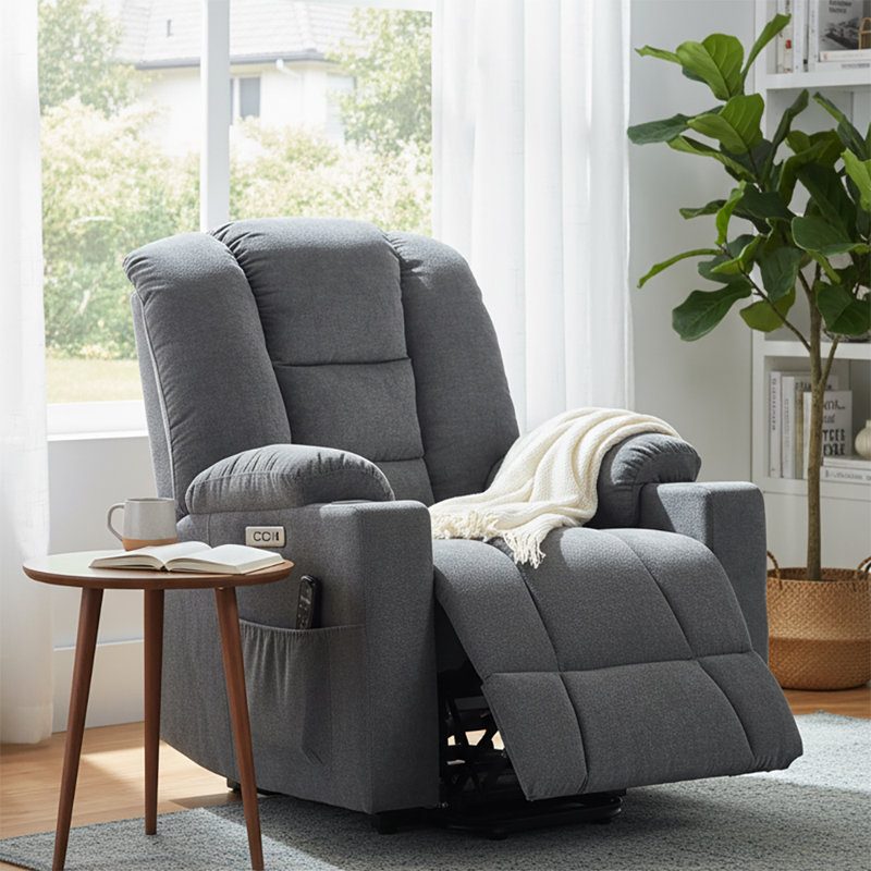 Fauteuil inclinable électrique Power Chenille, Gris