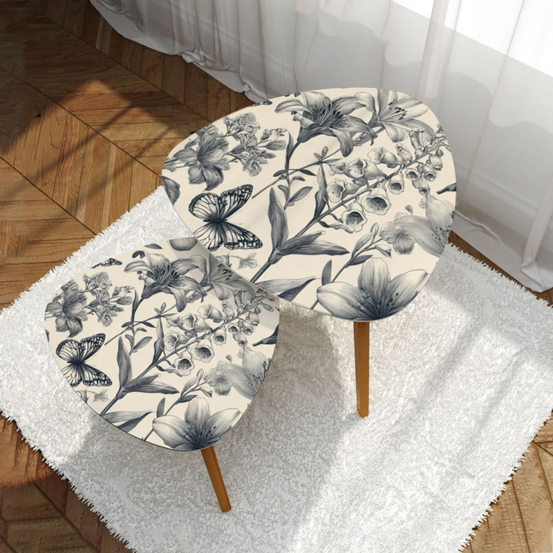 Ensemble de 2 tables basses gigognes Triangle