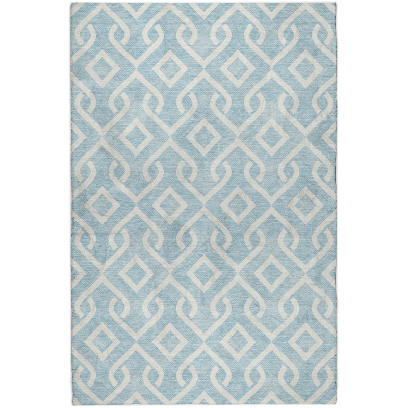Tapis à poil long de qualité supérieure lavable à la machine ADS621, Sky, 10' x 14'