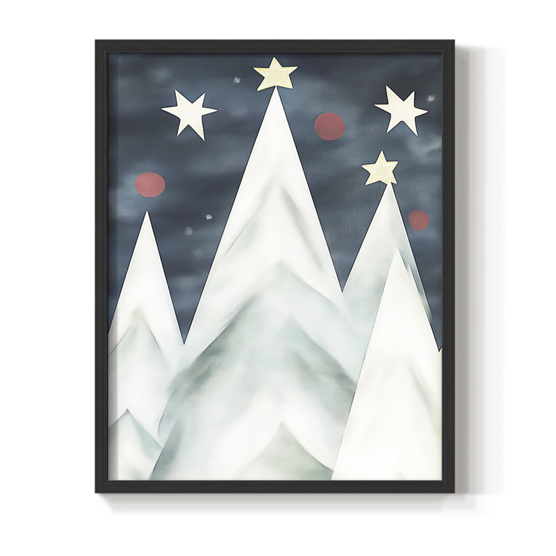 «Christmas Holiday Art DCCCLV III», reproduction d'art encadrée - bois massif, Noir, noir, noir, noir, H 15 po x l 12 po