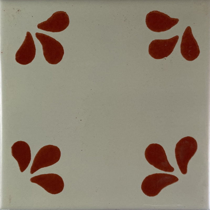 4.2" x 4.2" 9pcs TalaMex Terracotta Tuliman Mexican Clay Tile Handmade Talavera Backsplash Mosaic