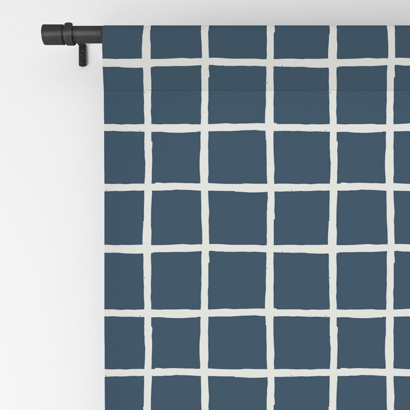 Brylon Blackout Curtain Pair, 50" W x 63" L, Navy