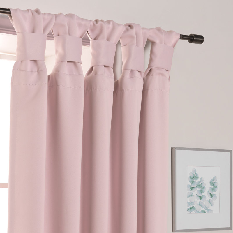 Molloy Insulating Curtain Pair, l 52" x L 84", Rose pâle