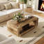 Pedestal Coffee Table with Storage