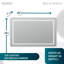 Miroir mural de salle de bain avec gradateur, désembueur, commande tactile, rétroéclairé et rétroéclairé 40 po x 36 po x 1 po Soho-64182381