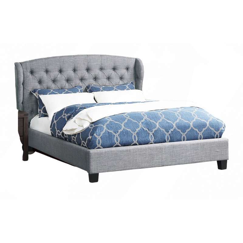 Mobilier de chambre à coucher 1pc, Gris, Très grand lit
