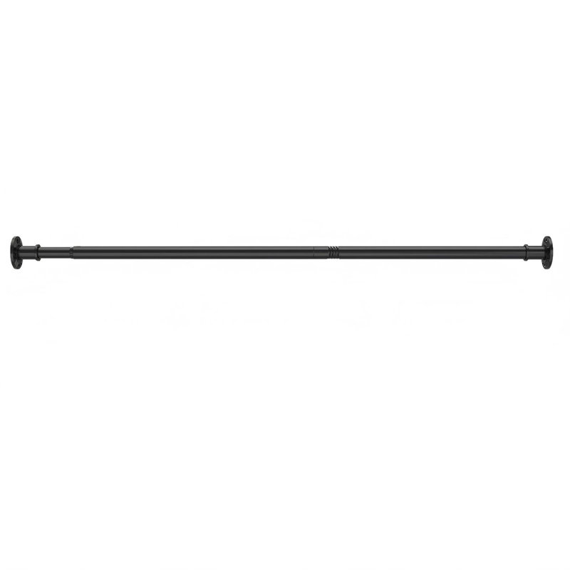 Tringle à rideaux de douche d'extérieur 31-132 po (11 pi) réglable sans perçage pour longs rideaux de douche en acier inoxydable antirouille
