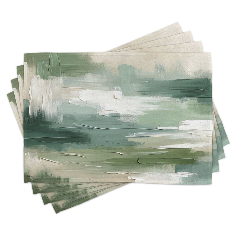 Ensemble de 4 napperons verts Ambesonne