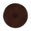 Table de bout ronde 26 "en bois brun foncé et bois avec tablette
