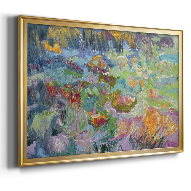 Prière du matin, toile tendue avec châssis, Or, H 18 po x l 26 po x P 1,5 po