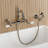 Kingston Brass Heritage Double-Handle 3-Hole Wall-Mount Bridge Kitchen Faucet With Brass Sprayer-106973550