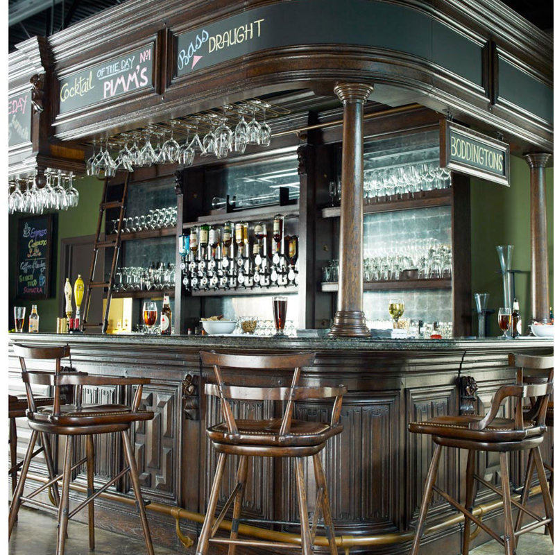 Sherwood Oak 30" Bar Stool, Distressed Oak