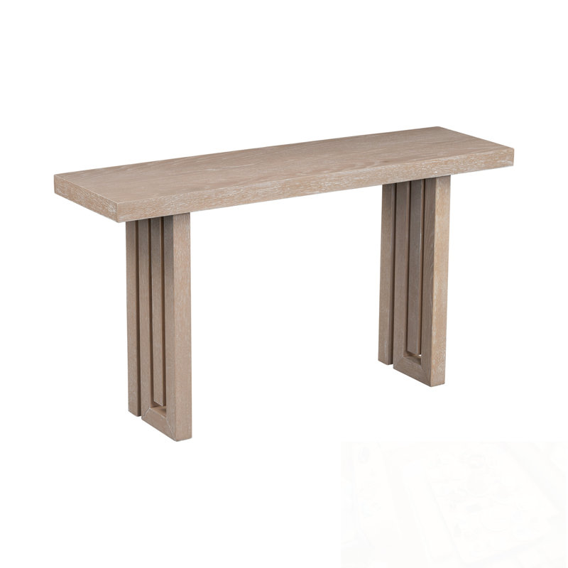 Wooden Console Table With Sturdy Sled Legs, Natural