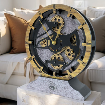 Clock 10 inches convertible Wall/Desk Analog Quartz movement / Crystal Tabletop Clock