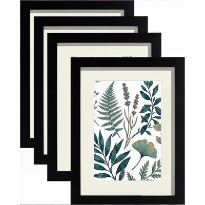 Gallery Wall Picture Frames Set with Mat, Semi-Tempered Glass
