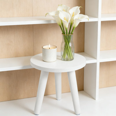 Mid-Century Modern Plant Stand - Sturdy Wooden Pedestal Shelf For Indoor And Outdoor Use, Multi-Functional Flower Pot Holder, Side Table Or Stool With Compact Space-Saving Design