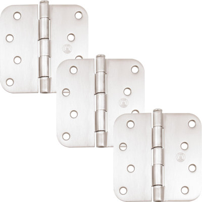 Charnières de porte de 4 po, coin de rayon de 5/8 po