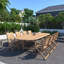 Ensemble de salle à manger de patio en bois de teck massif 9 pièces FSC Anautica