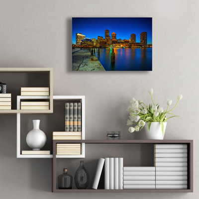 «Boston Twilight At Fan Pier» par Rick Berk, art mural en verre acrylique