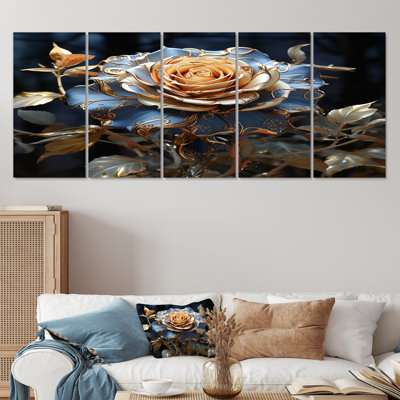 Lamine - Rose Wall Art Set 5 Piece