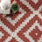 Laureano Geometric Handmade Tufted Wool Rust/White Area Rug-1532554895