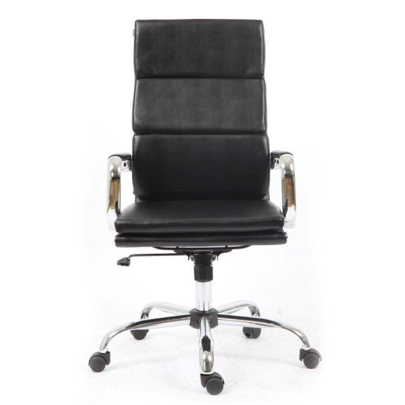 Fauteuil de conférence ergonomique en polyuréthane, noir