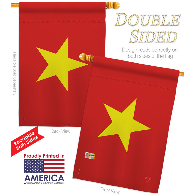 Double Sided 40'' H x 28'' W Polyester House Flag