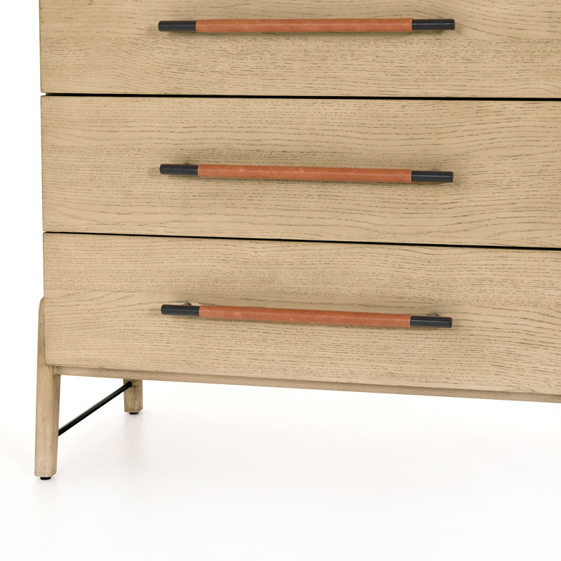Rosedale 6 Drawer Tall Dresser-Oak Veneer, Yucca Oak