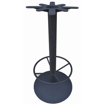 Base de table à piédestal de 22 po de hauteur avec barre supérieure de 17 po et repose-pieds
