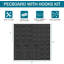 Peg Board Kit, Includes Pegboard and Accessories,with Hooks and Bins