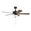 Ventilateur de plafond transitionnel intérieur / extérieur noir mat 52 po avec trois ampoules DEL 3000K Gallant II-2023017342-2023017339