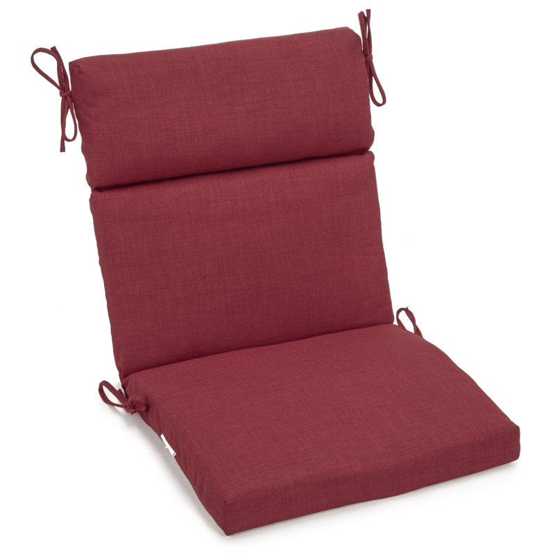 Outdoor 3'' Seat / Back Cushion, Merlot, 20" W x 42" D