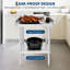 NSF Certified Stainless Steel Equipment Stand – 24" x 30" x 30" Commercial Grill Stand Table, 400 lb Capacity, Adjustable Legs, 2" Edge Baffle for Restaurant & Home Kitchen