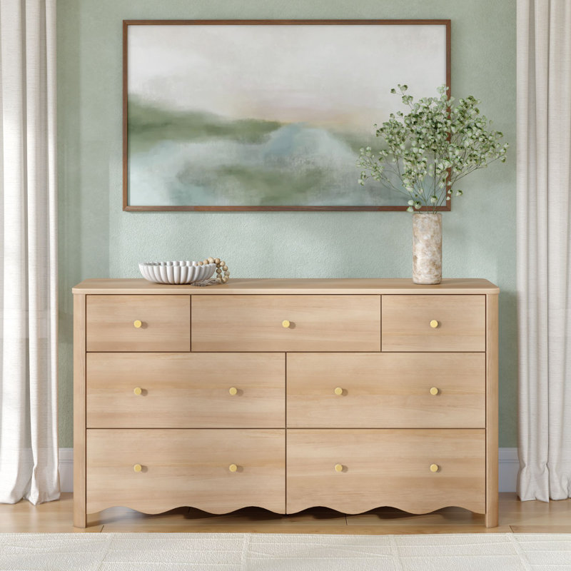 Commode 7 tiroirs Sutton, blond, Blond