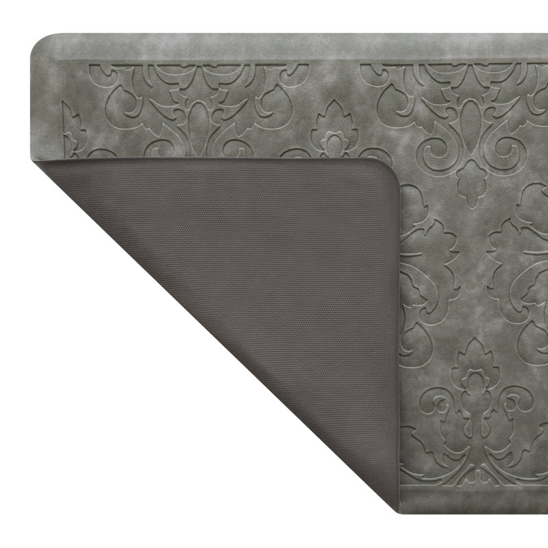 Embossed Soothing Comfort Anti-Fatigue Mat Set, Light Gray