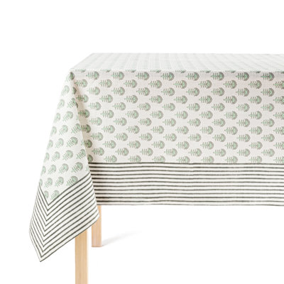 over&back Hand-Blocked Tablecloth
