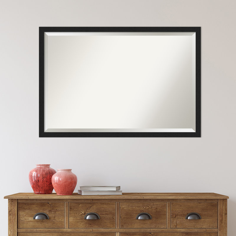 Anastase Flat Mirror, Black, 26" x 38"
