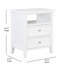 Table de chevet 2 tiroirs blanche