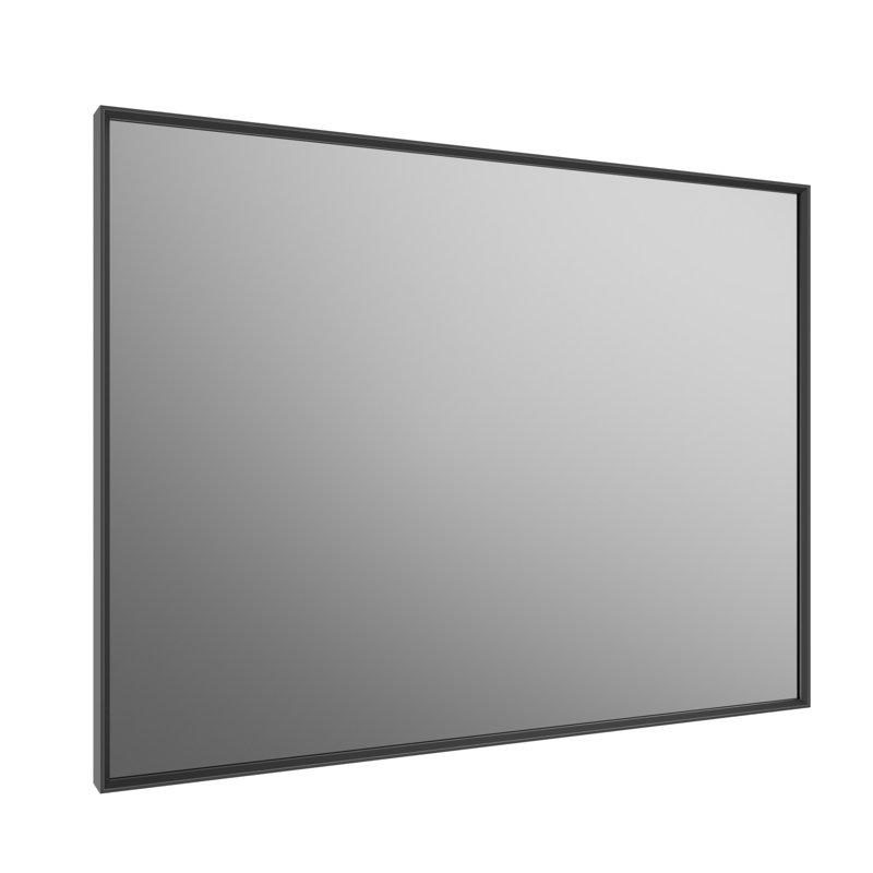 Miroir de salle de bain rectangulaire, Noir mat, 40 po x 30 po