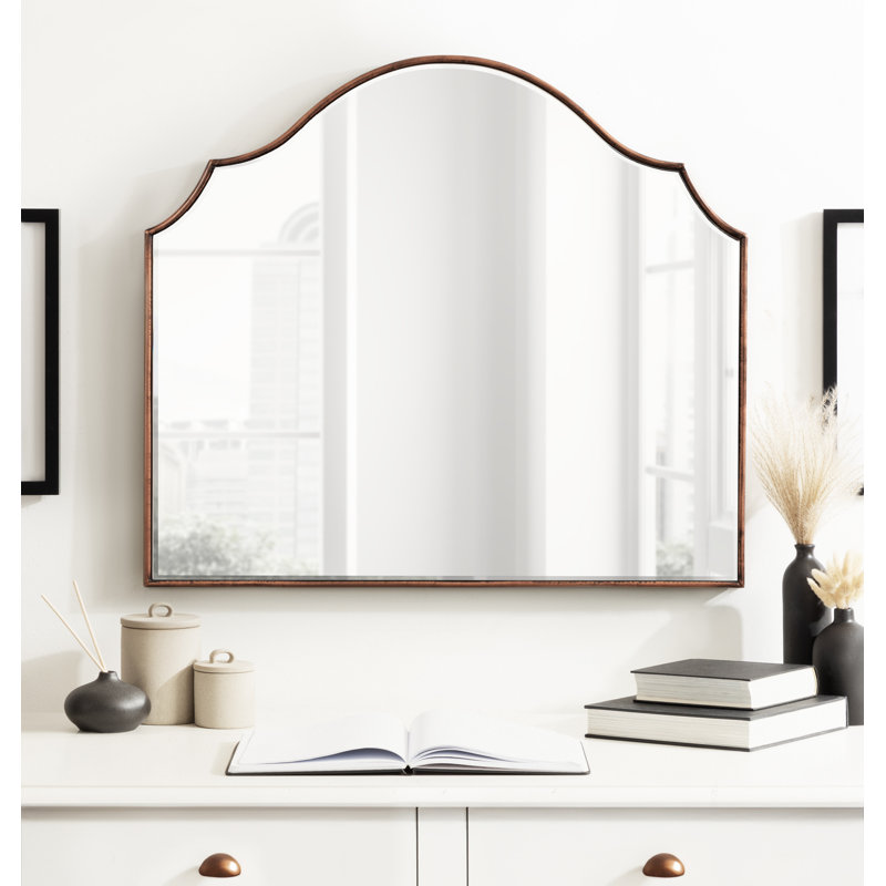 Miroir d'appoint Aleeza, 27,5 po x 31,5 po, Bronze