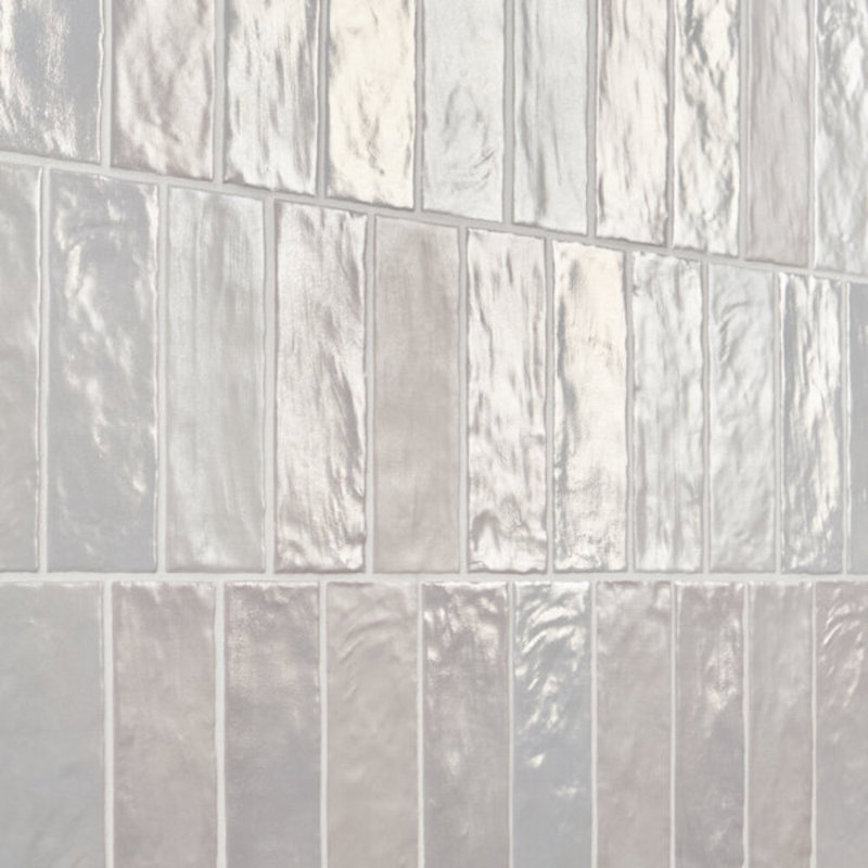 Montauk 2x8 Mixed Finish Ceramic Tile, Fog Gray