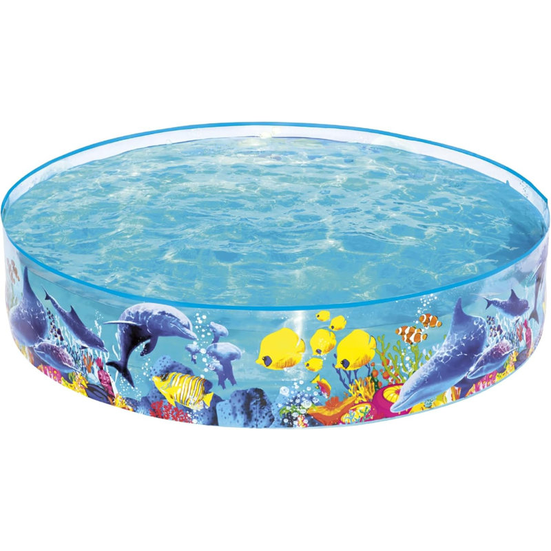 Vinyl Round Kiddie Pool 38.1cm H x 182.9cm W x 182.9cm L
