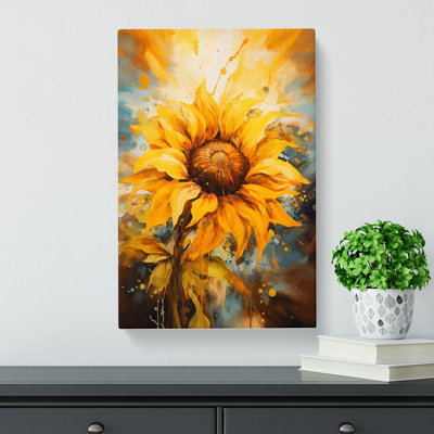 Sunflower Gestural - No Frame Print
