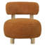 Fauteuil d'appoint rembourré à dossier demi-tonneau-723346353