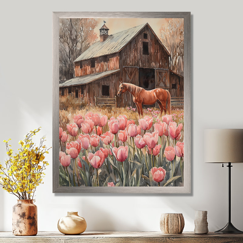 Dondu - impressions sur toile florales, H 44 po x l 34 po, Reproduction encadrée d'une seule photo, Argent argent