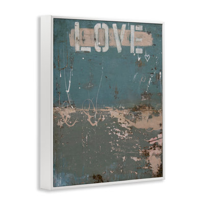 Giclée abstraite encadrée «Everlast Love Grunge», conception par Erin Ashley