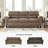 89'' Faux Leather Sofa-713633820
