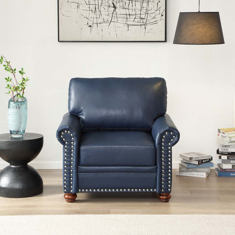 Fauteuil d'appoint en similicuir, Marine